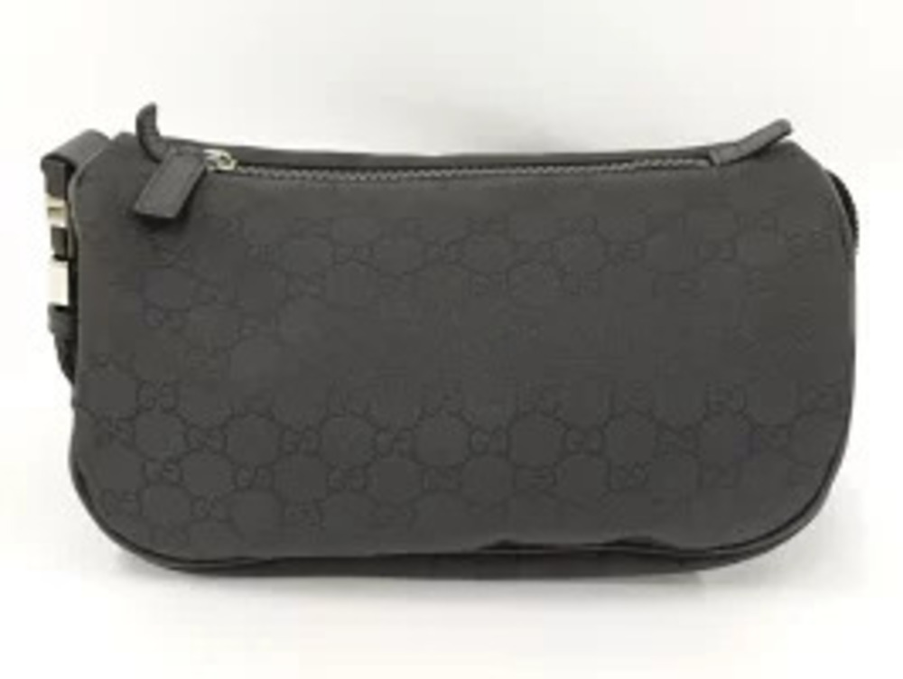 Gucci Black GG Belt Bag Body Crossbody Waist Black
